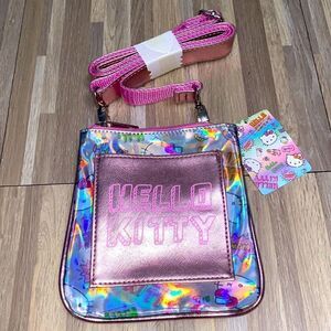 Hello Kitty pink purse crossbody messenger bag pink holographic kawaii pink girl